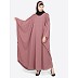 Pearl beaded Kaftan abaya- Mauve color